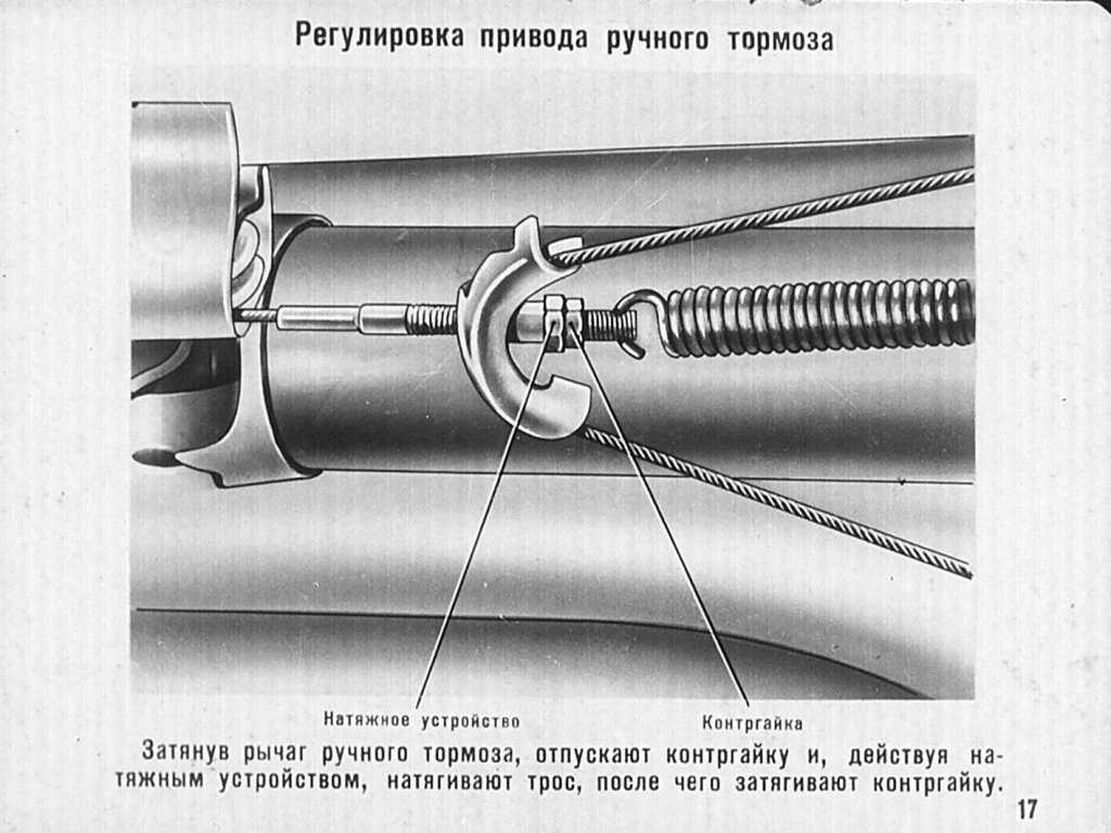 Как регулировать ручной тормоз: Регулировка стояночного тормоза