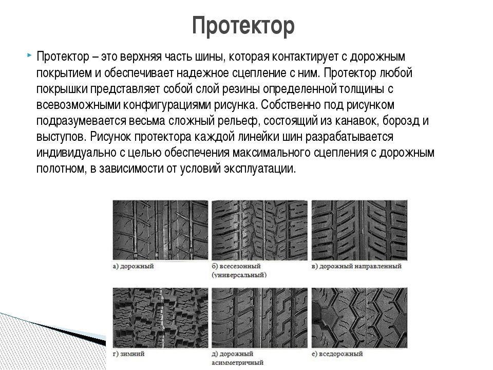 Направленный и ненаправленный рисунок протектора: Виды рисунка протектора шины