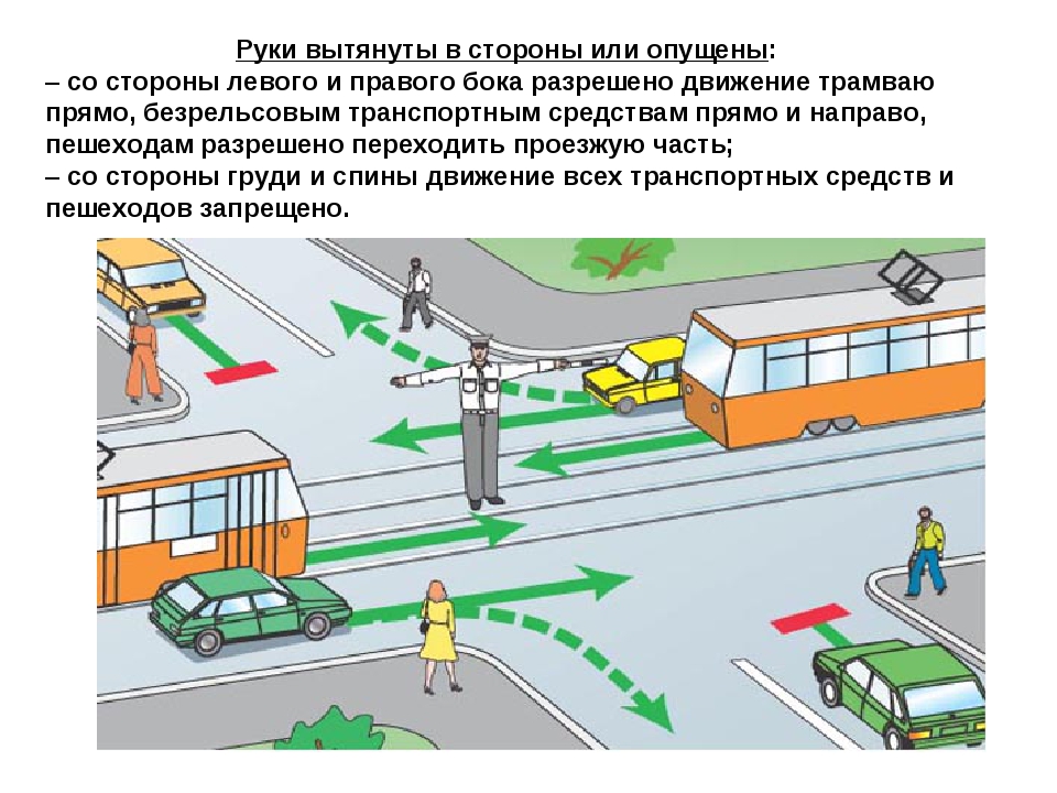 Правила дорожного движения регулировщик на перекрестке в картинках