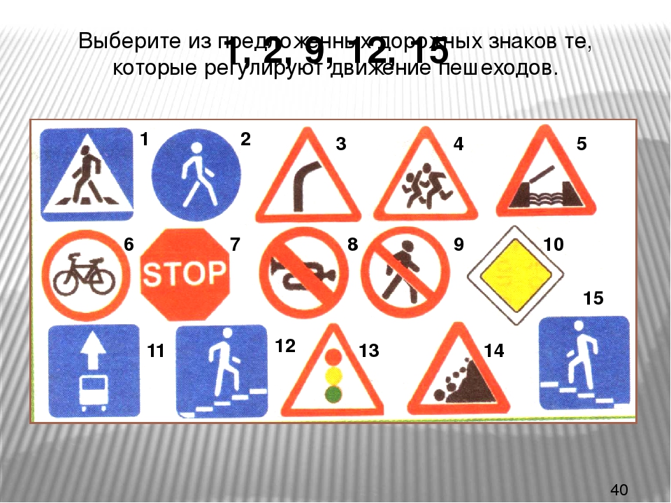 Знаки пдд для пешеходов в картинках с расшифровкой