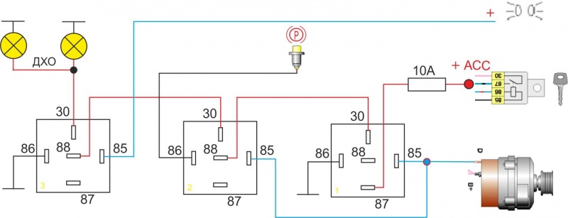 Подключение дхо через генератор: как подсоединить ходовые огни видео
