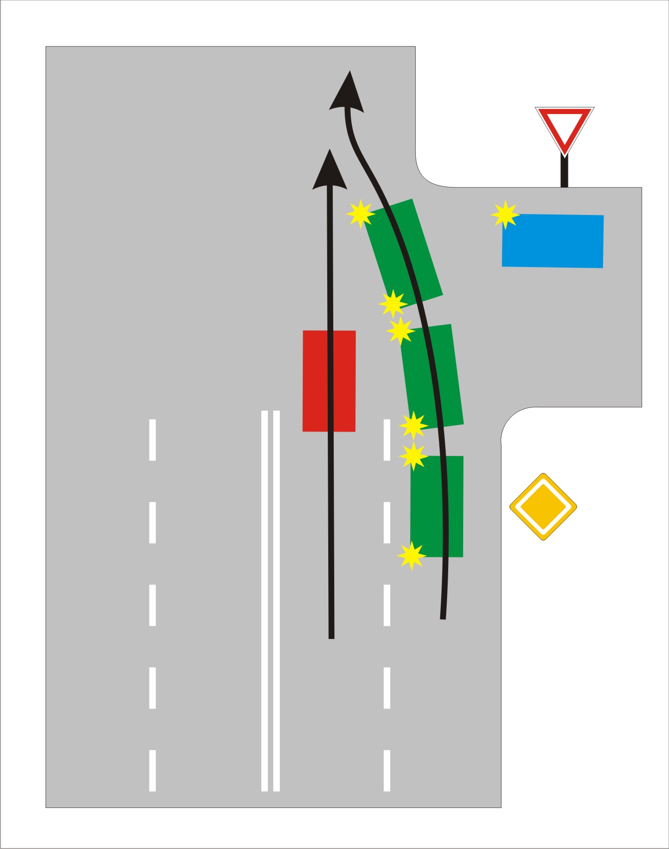 Правила перестроения при сужении дороги: Кто из водителей должен уступать на сужении дороги
