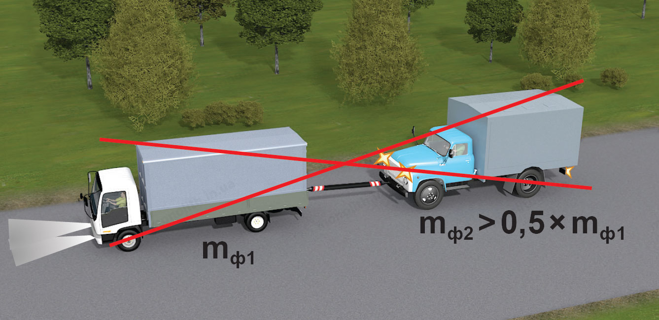 Водителю с опытом вождения менее 2 лет запрещено буксировать