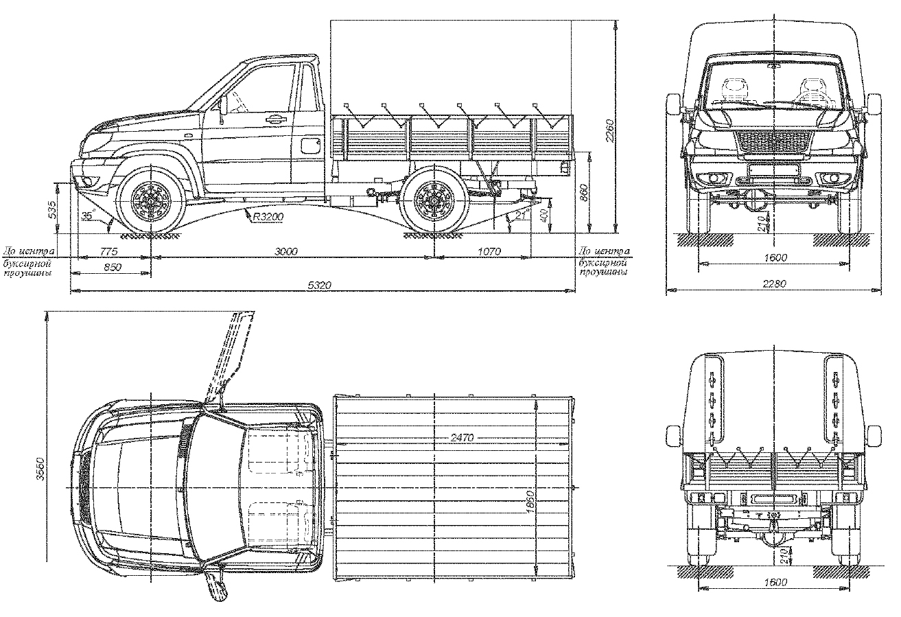 Чертеж уаз патриот: Чертеж автомобиля УАЗ-3163 Патриот