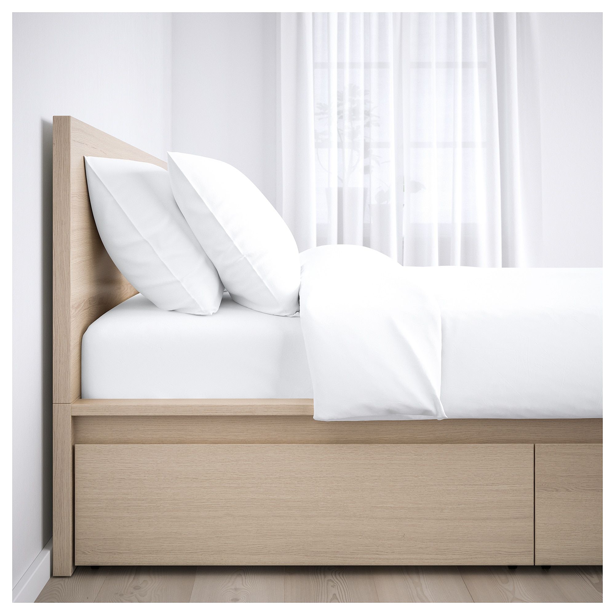 Каркасные кровати с ящиками: БРИМНЭС Кровать с подъемным механизмом - черный, 140x200 см