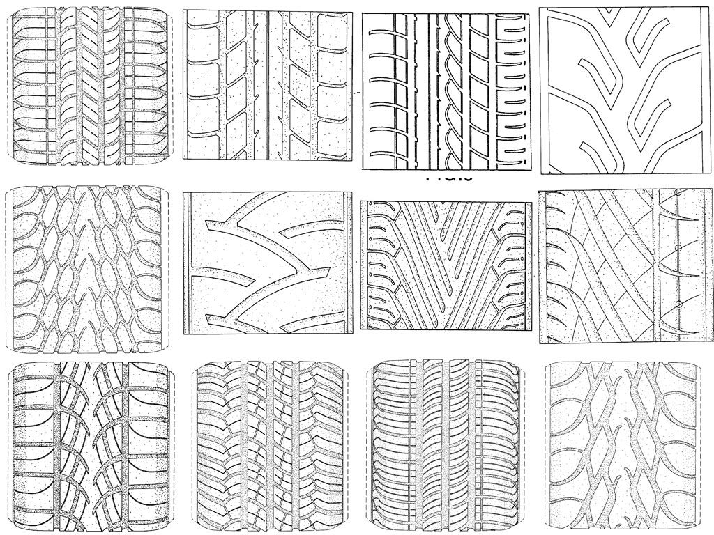 Типы рисунков протектора шин