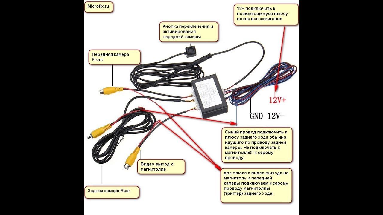 Подключение задней камеры автомобиля