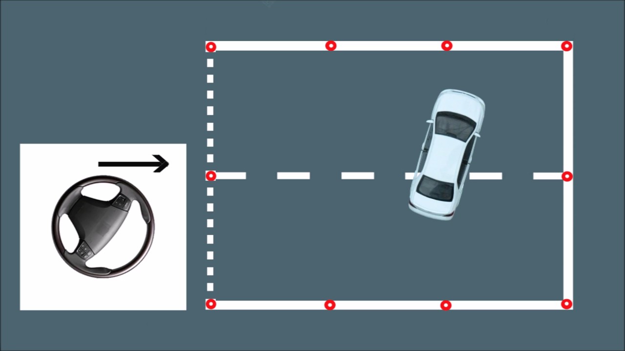 Парковка 90 градусов задним ходом схема по конусам