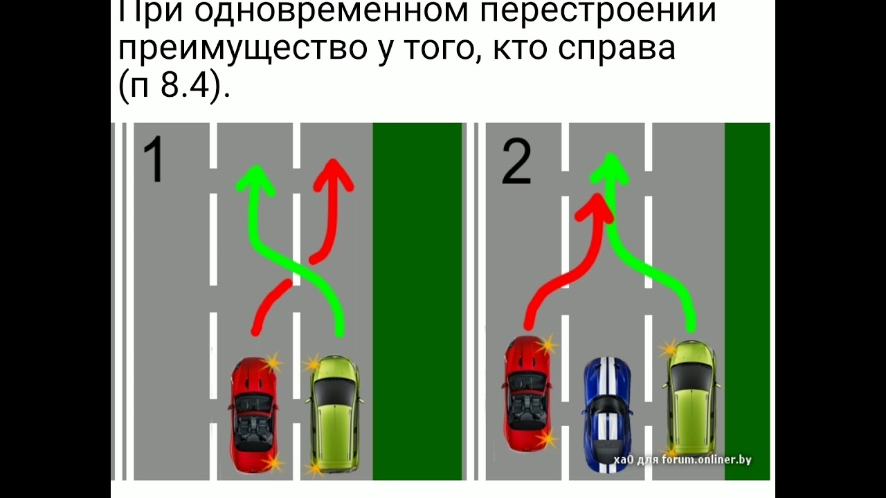 Кто кому уступает при перестроении: ПДД РФ, 8. Начало движения, маневрирование / КонсультантПлюс