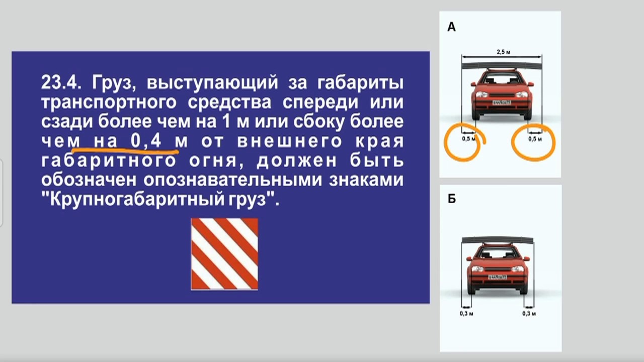 Допустимая длина груза сзади: Габариты груза при перевозке автотранспортом