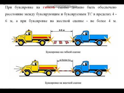 Какое расстояние должно быть обеспечено. Буксировка на жесткой сцепке расстояние. Между буксирующим и буксируемым транспортными средствами. Расстояние при буксировке. Жесткая сцепка при буксировке.