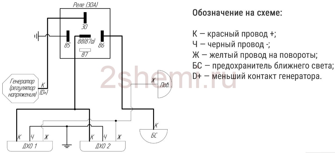 Подключение дхо через генератор: как подсоединить ходовые огни видео