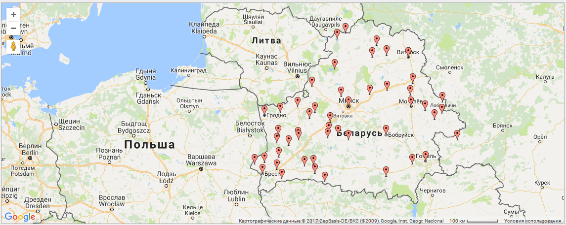 Российско латвийская граница карта