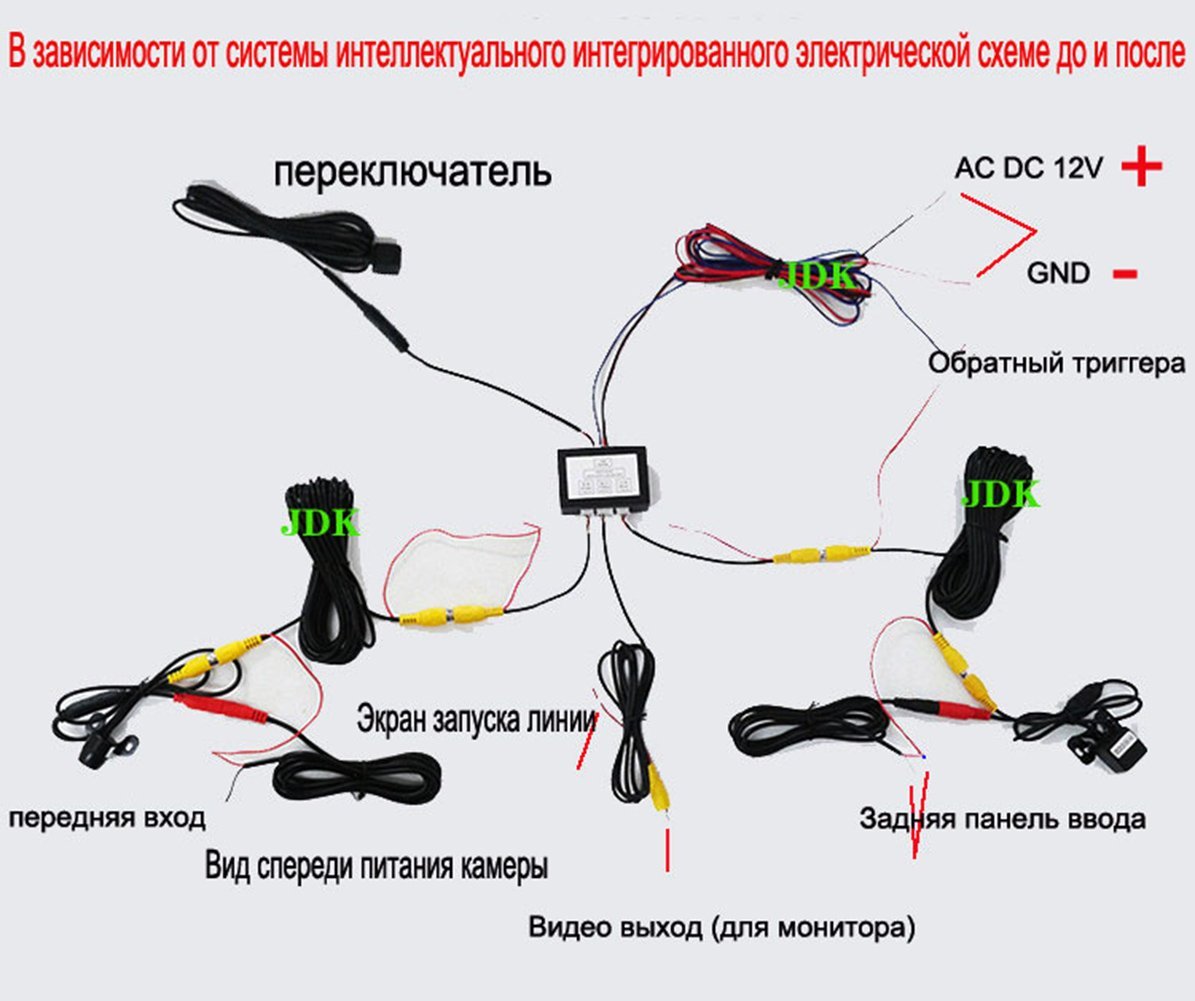 Схема подключения камеры обгона к магнитоле