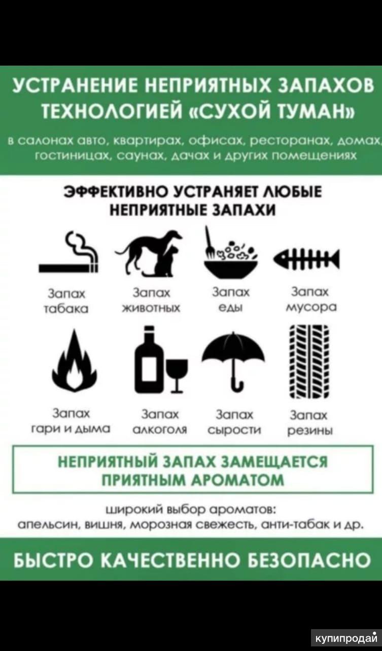 Устранение запахов сухим туманом: Чистое авто: сухой туман для обработки