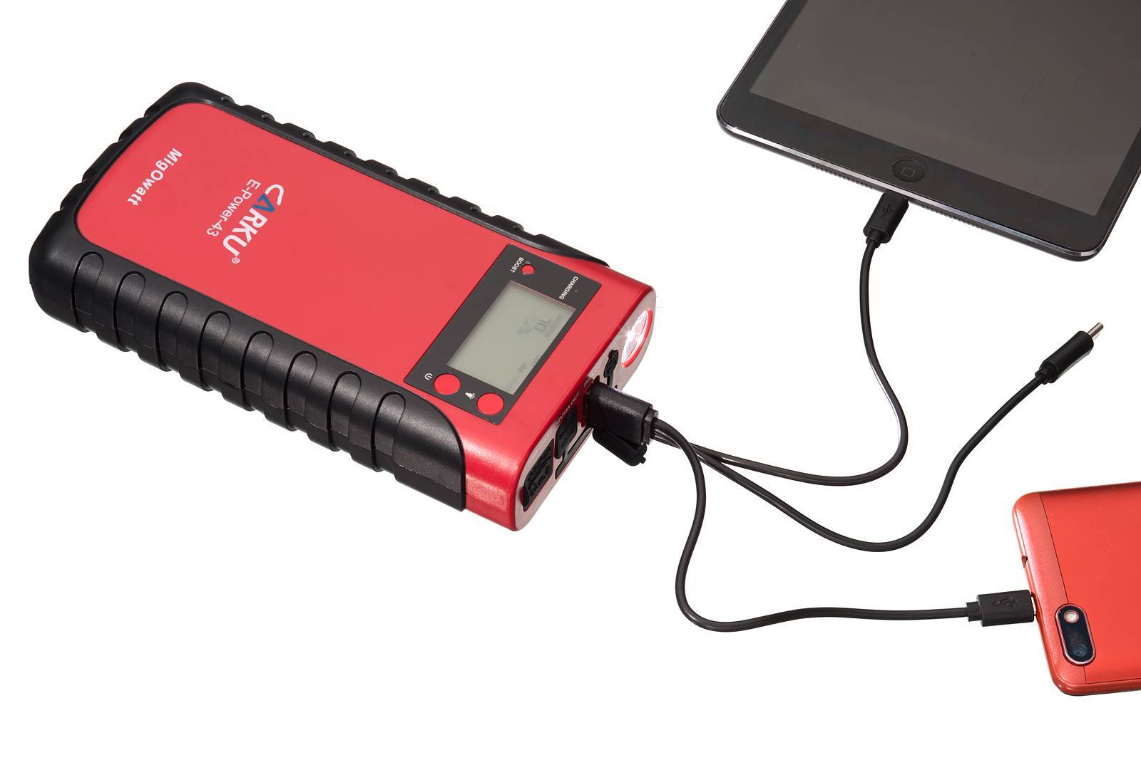 Пусковое устройство портативное: Портативное пусковое устройство J012 12В 13600mAh с фонарем