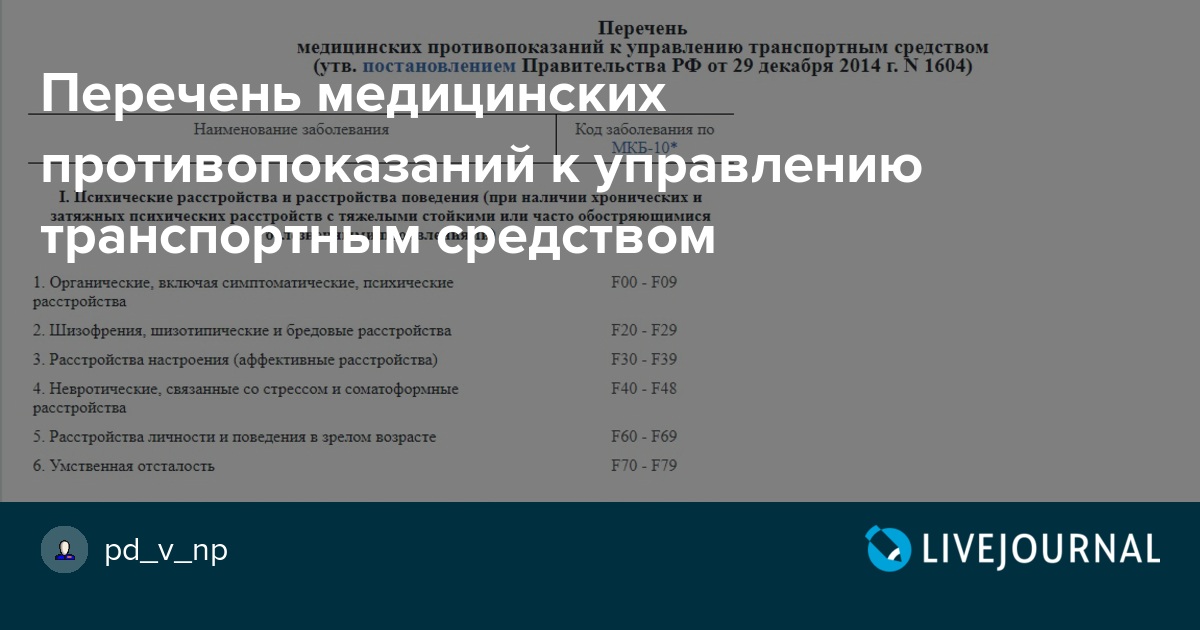 По каким медицинским показаниям нельзя водить машину: С какими болезнями нельзя водить автомобиль