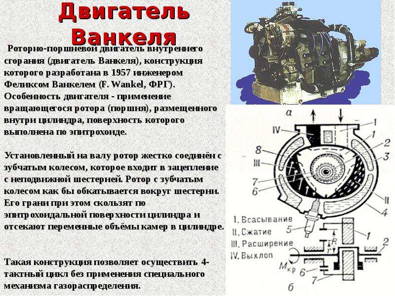 Схема роторного двигателя