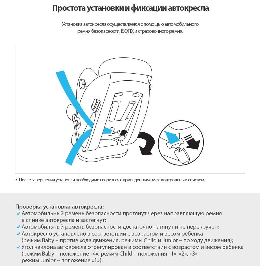 Как закрепить детское кресло ремнем