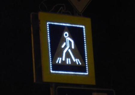 Светодиодный знак пешеходный переход: Светодиодный дорожный знак 5.19 Пешеходный переход мигающий