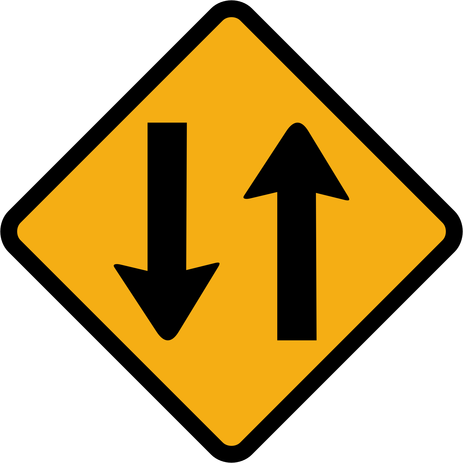 Дорожные знаки на черном фоне