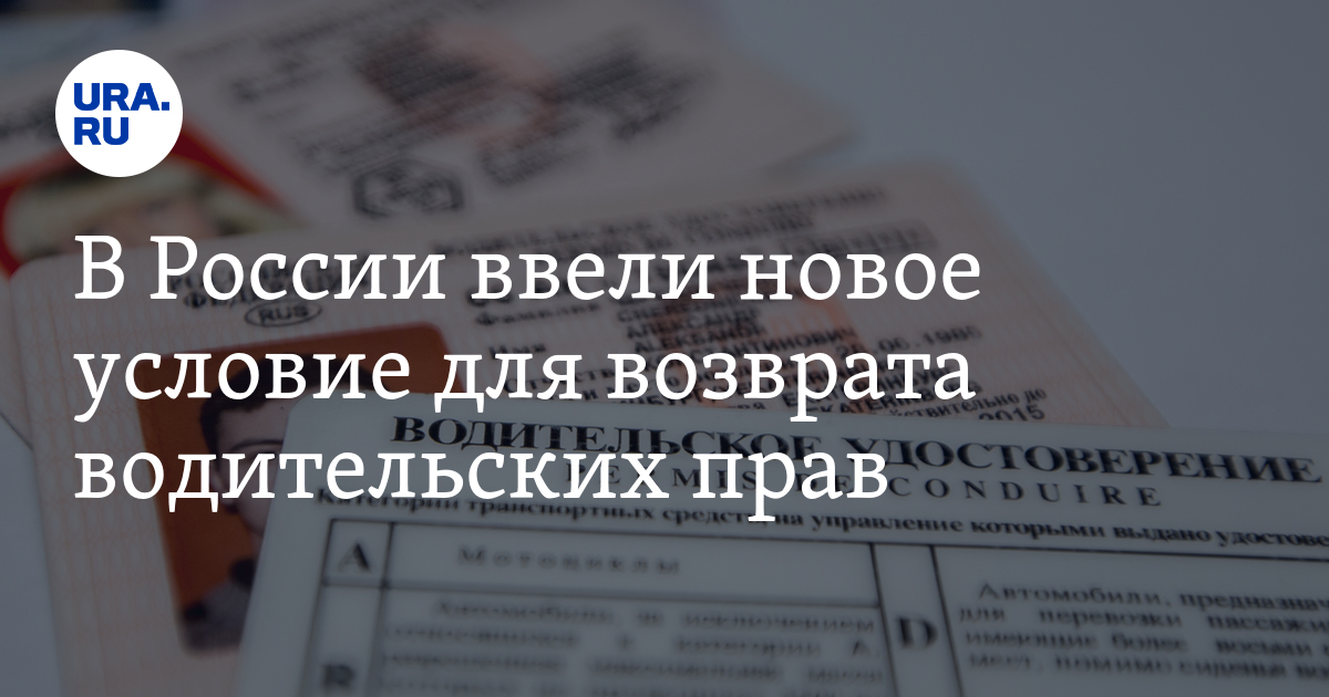 Как восстановить водительские права после лишения: Как вернуть права после лишения — Российская газета