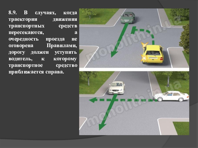 Движение справа. Траектории движения транспортных средств пересекаются. Что такое Траектория транспортных средств. Уступить дорогу транспортному средству, приближающемуся справа. Траектории пересекаются а очередность.