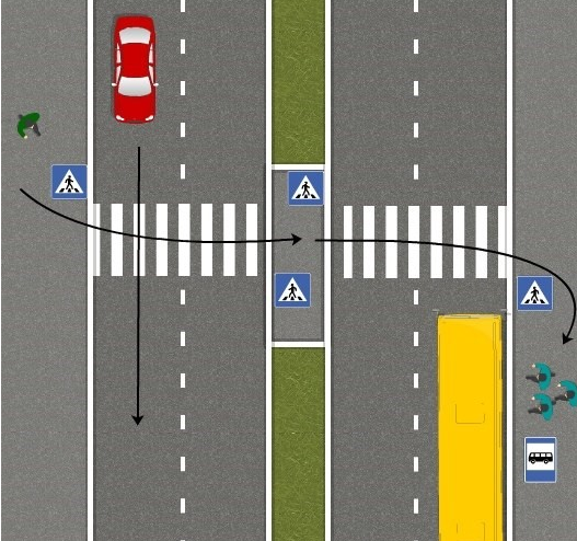 Переходов нескольких. Регулируемый пешеходный переход разметка. Разметка нерегулируемого перехода. Разметка регулируемого и нерегулируемого пешеходного перехода. Пешеходный переход на разделительной полосе.