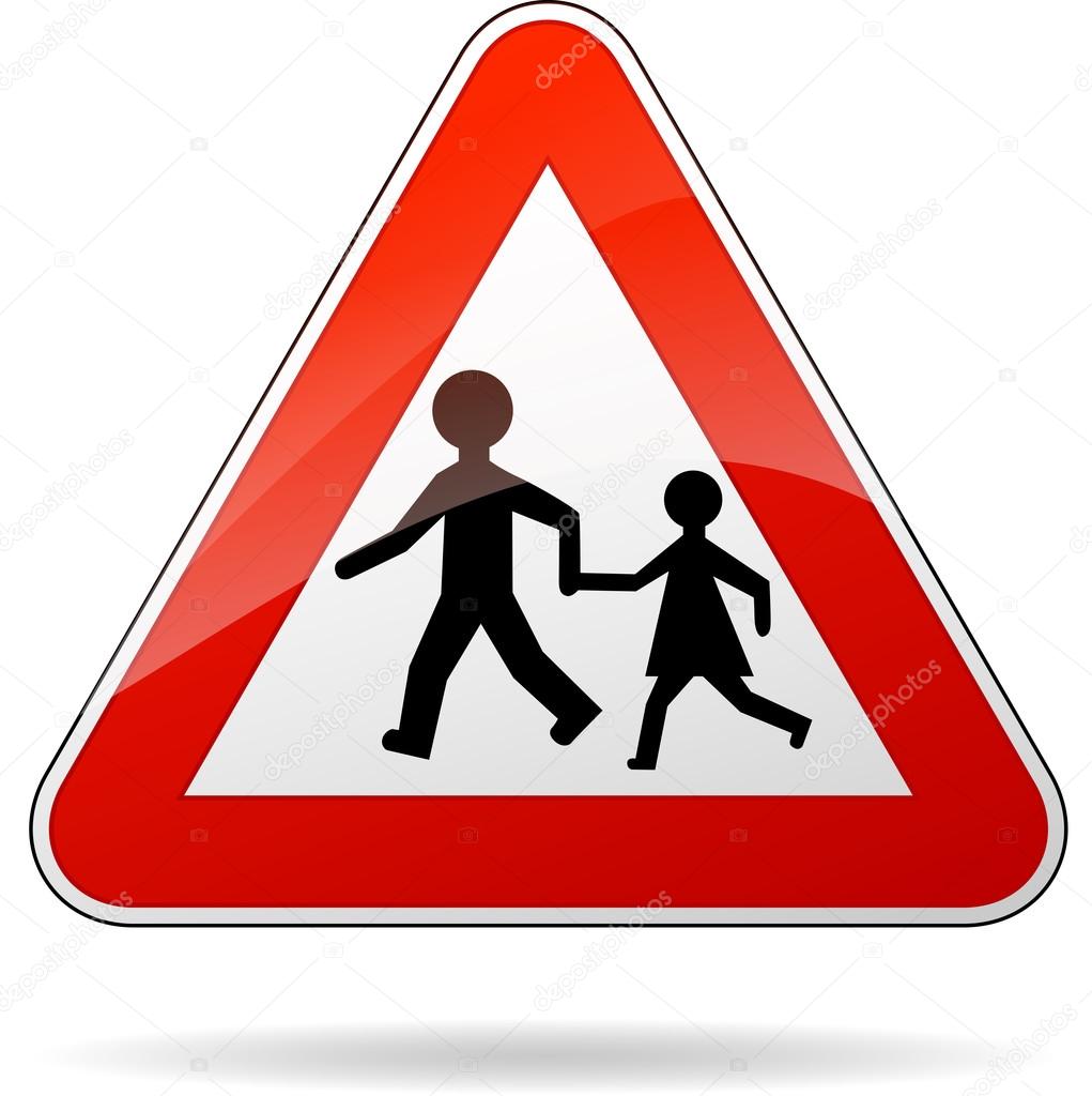 Знак внимание пешеход: Предупреждающий дорожный знак 1.22 Пешеходный переход в Правилах дорожного движения