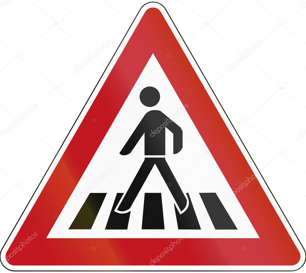 Знак внимание пешеход: Предупреждающий дорожный знак 1.22 Пешеходный переход в Правилах дорожного движения