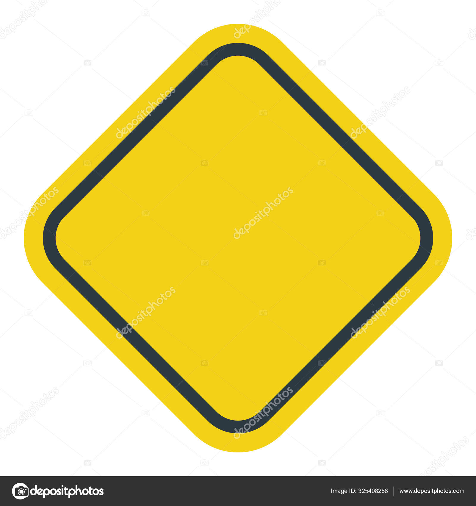 Знак обгона на желтом фоне