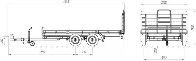 Чертежи двухосного прицепа для легкового автомобиля