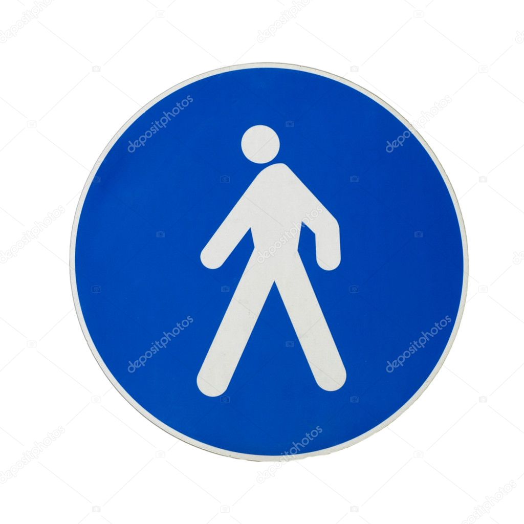 Дорожный знак пешеходная зона