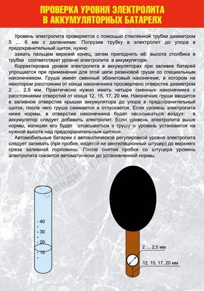 Чем измерить плотность электролита в аккумуляторе: какая должна быть, как проверить, как поднять?