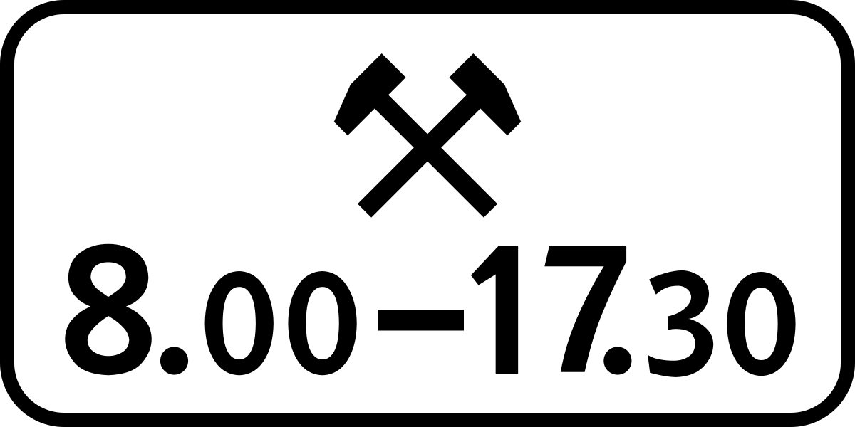 Табличка время действия знака: Знак 8.5.4 Время действия / Дорожные знаки купить из наличия в Москве недорого от производителя | низкая цена | световозвращающие по ГОСТ / Знаки дополнительной информации