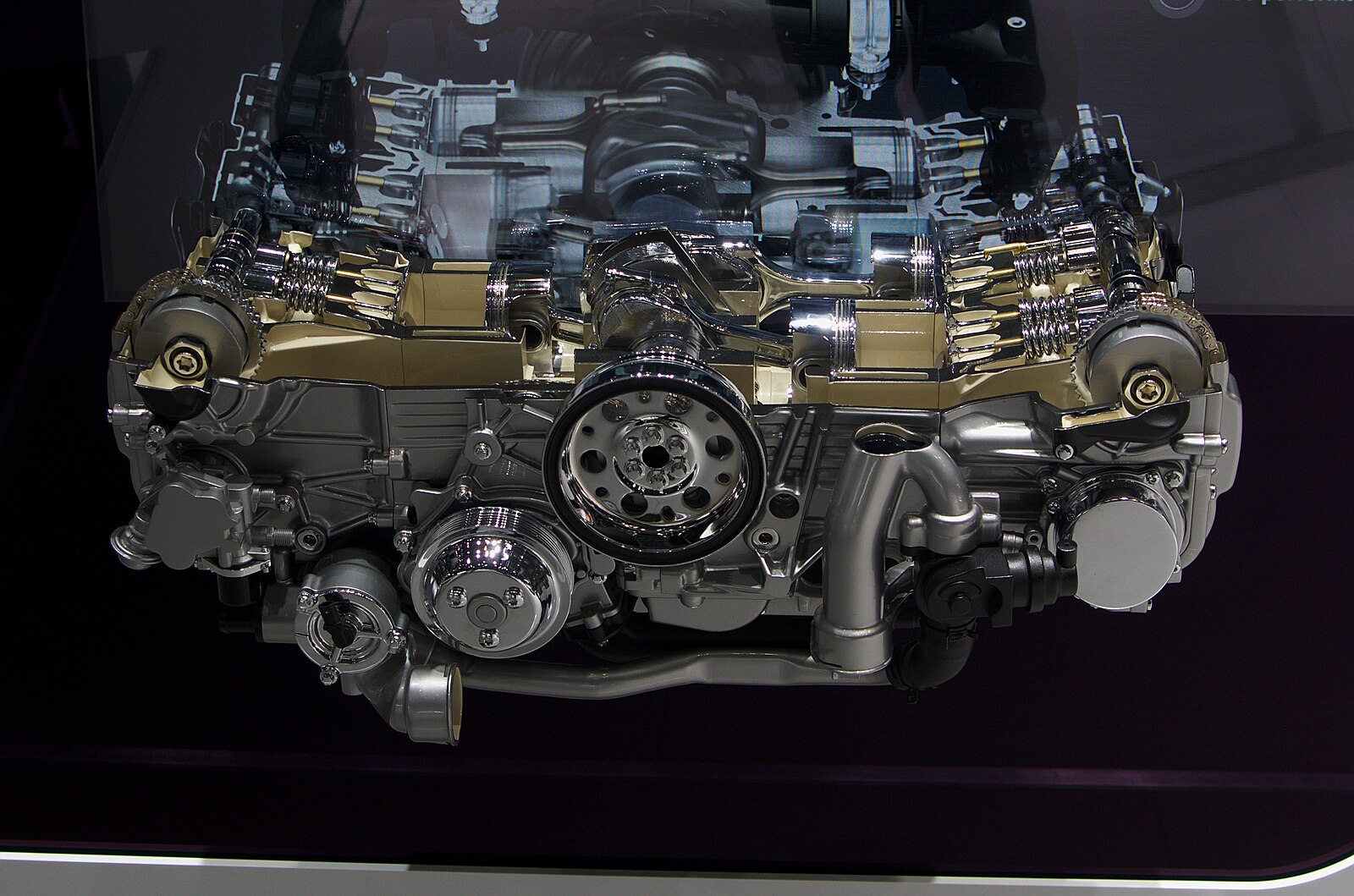 Оппозитное расположение цилиндров: Горизонтально-оппозитные двигатели Subaru