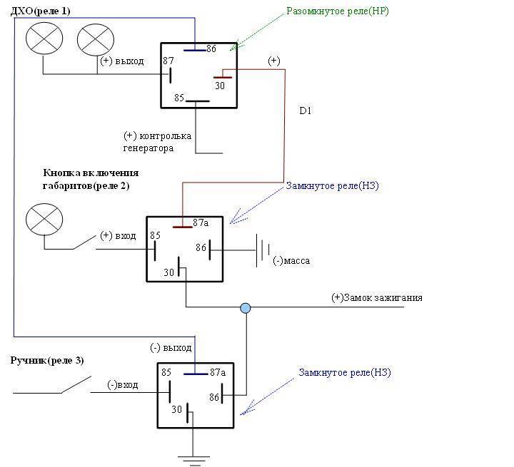 Подключение дневных ходовых огней через реле: 7 схем подключения дневных ходовых огней
