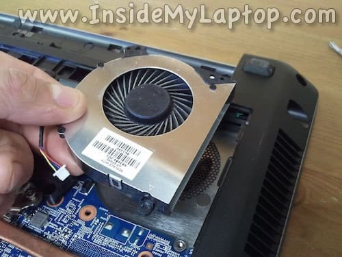Remove cooling fan
