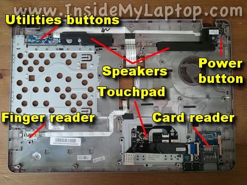 Components attached to top cover