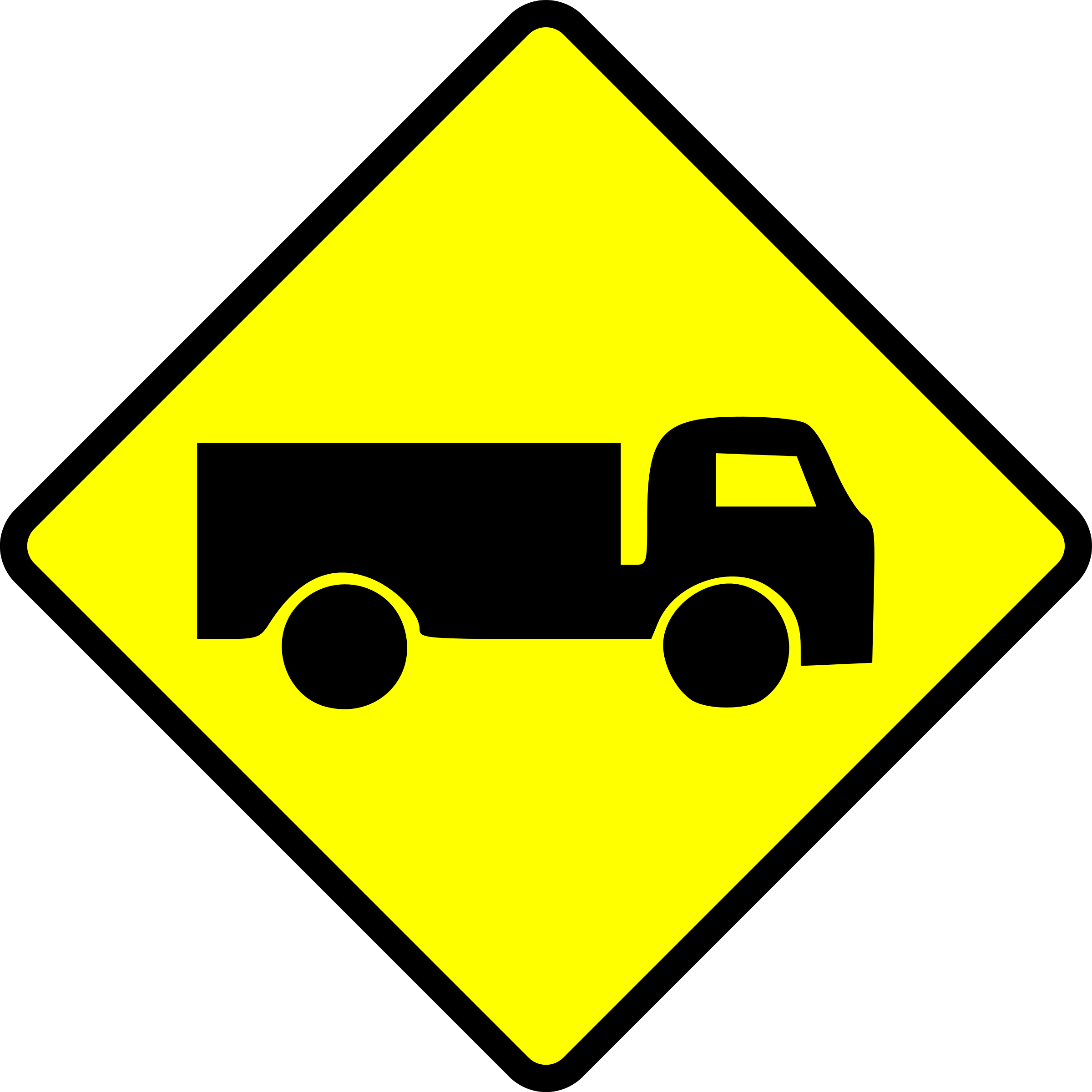 Желтые знаки дорожного движения: Временные знаки на желтом фоне