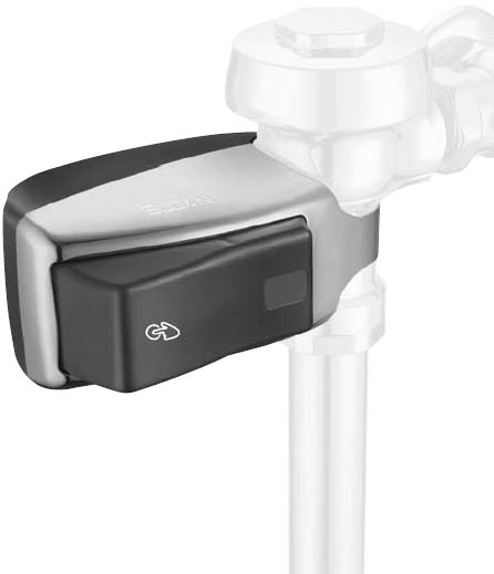 example of an installed Sloan EBV-200-A handicap friendly hands-free operator valve