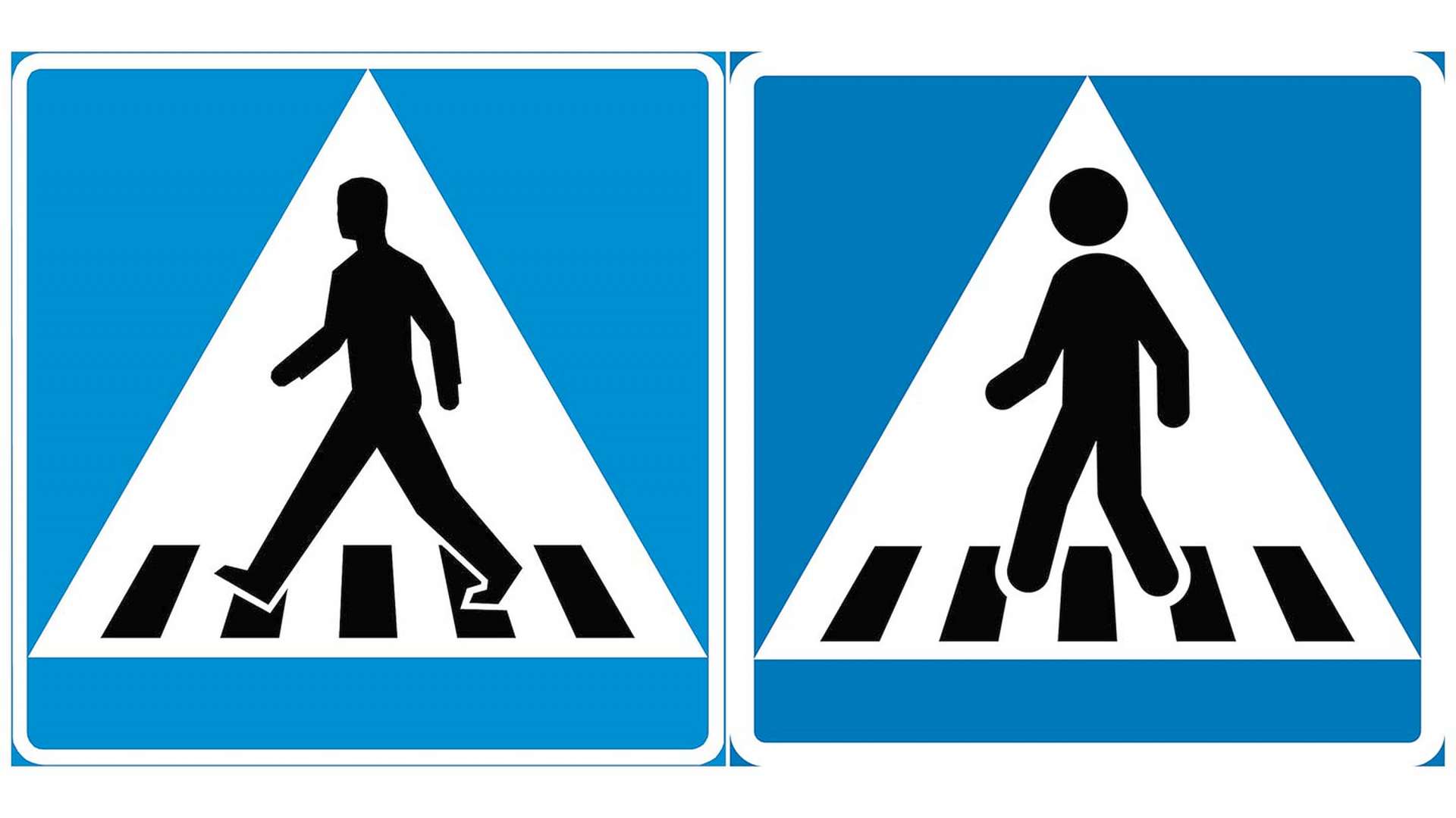 Знак пешеходный переход на прозрачном фоне