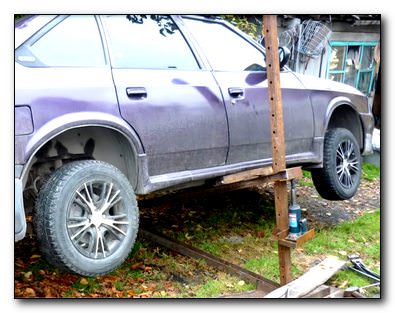 Как поднять машину без подъемника: Как поднять авто для ремонта без домкрата и ямы
