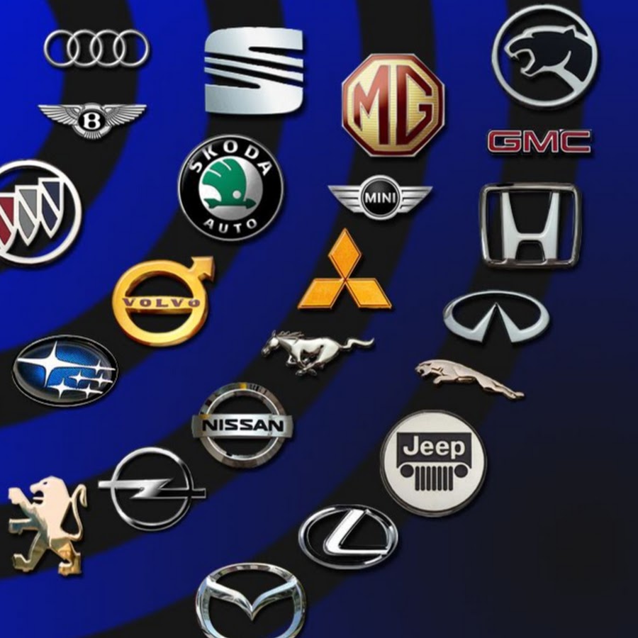 Авто логотипы с названиями и фото