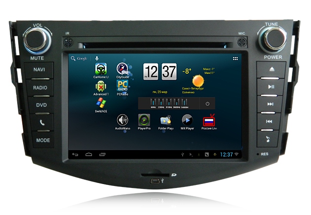 Штатное головное устройство ШГУ на Android 4 Toyota Rav4 (2006-2013) X-Sound AS-8038HD
