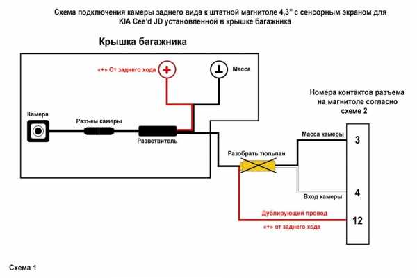 Подключение камеры заднего вида через реле схема – Камера заднего вида - подключение через реле