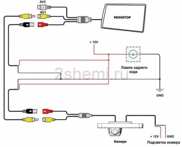 Подключение камеры заднего вида через реле схема – Камера заднего вида - подключение через реле