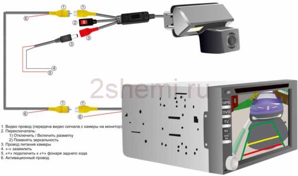 Подключение камеры заднего вида через реле схема – Камера заднего вида - подключение через реле