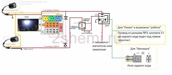 Подключение камеры заднего вида через реле схема – Камера заднего вида - подключение через реле