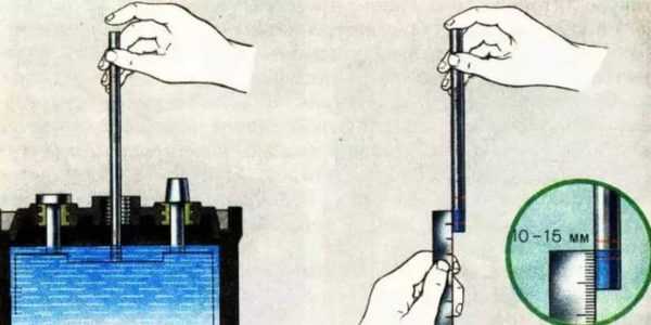 Уровень жидкости в аккумуляторе автомобиля – нормальные значения, правила измерения и доливки